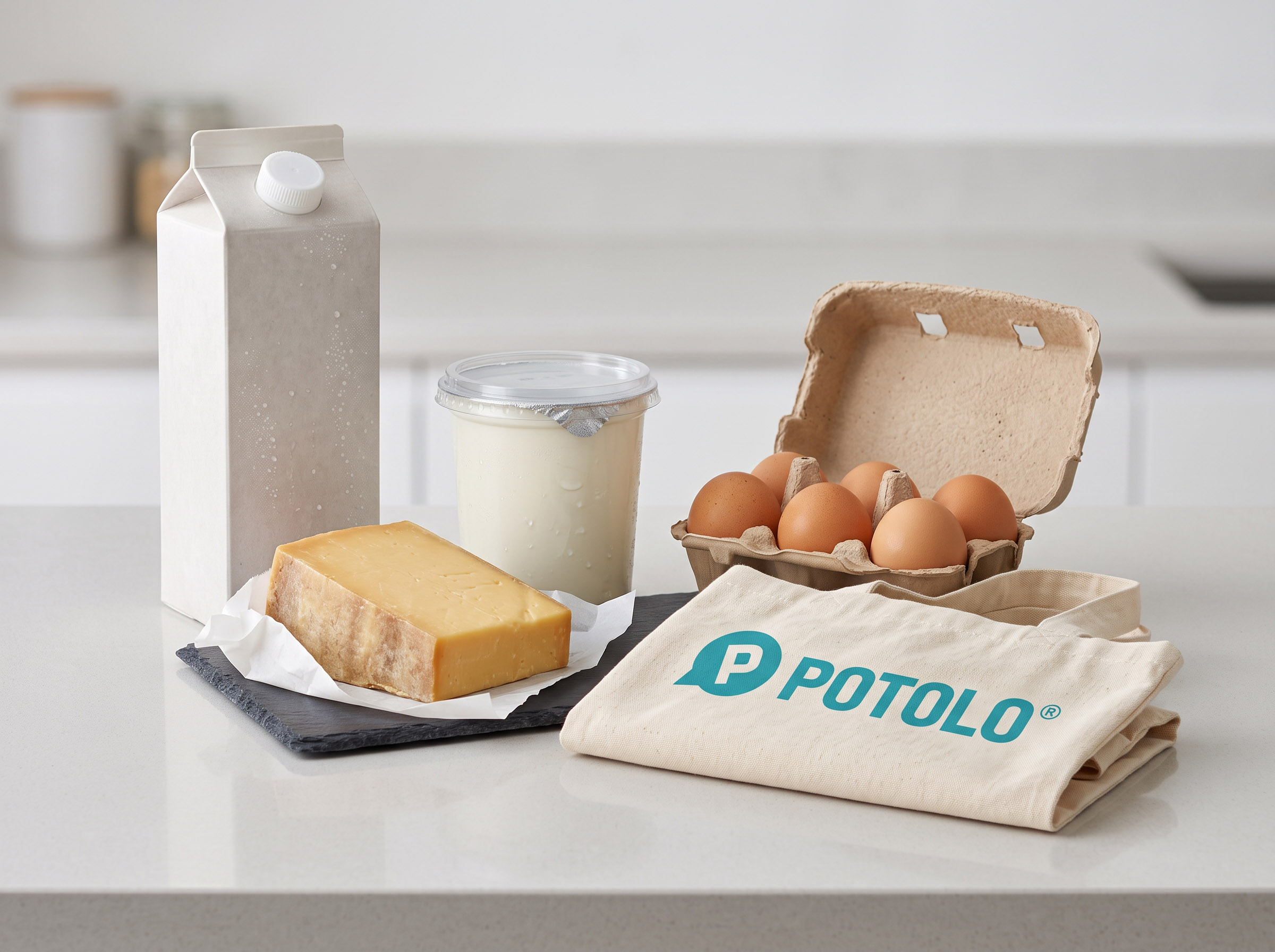 Dairy & Eggs delivered from local supermarkets on Potolo