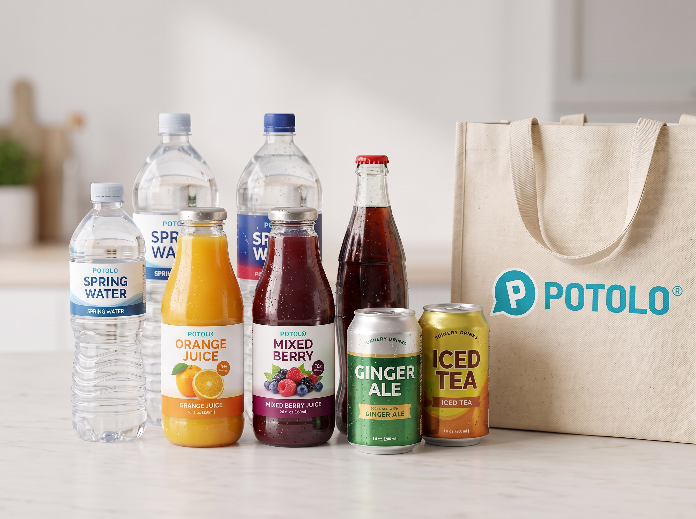Drinks delivered from local supermarkets on Potolo